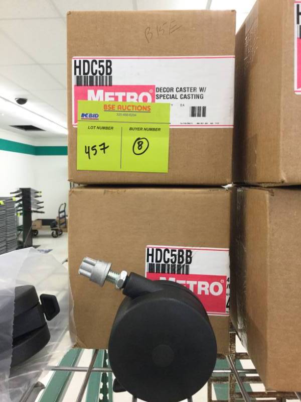 lot 457 image: Casters for Metro Wire Shelving