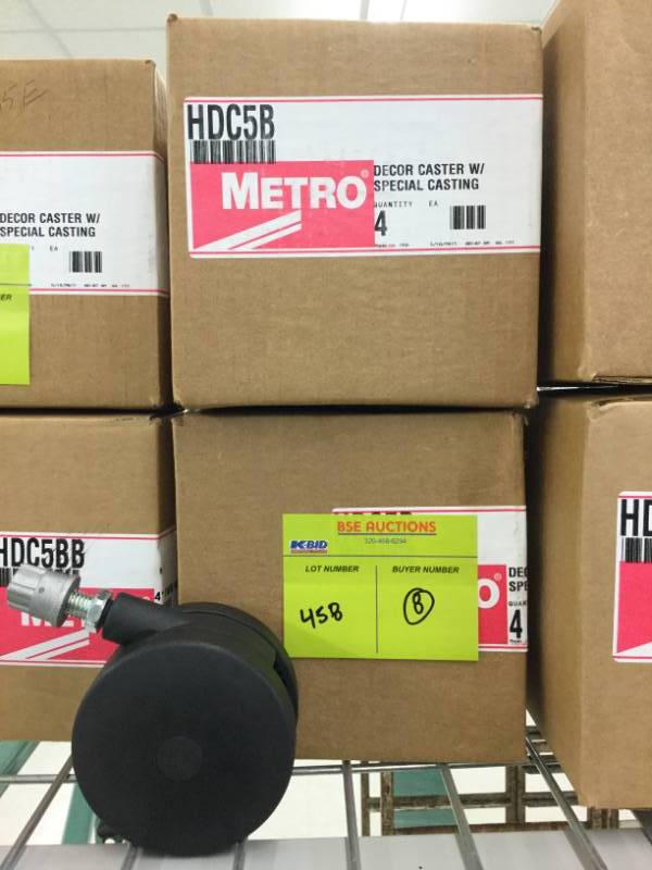lot 458 image: Casters for Metro Wire Shelving