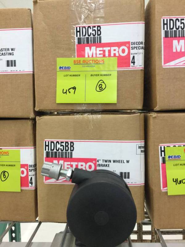 lot 459 image: Casters for Metro Wire Shelving