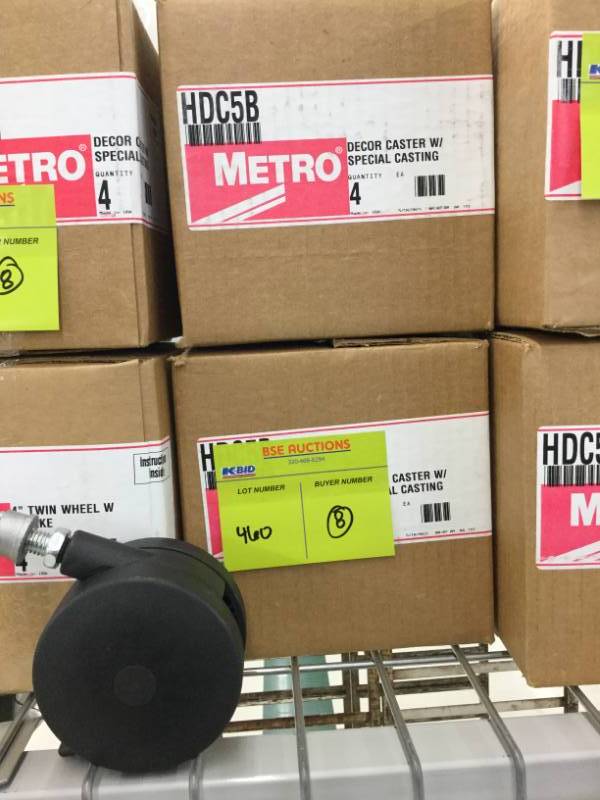 lot 460 image: Casters for Metro Wire Shelving