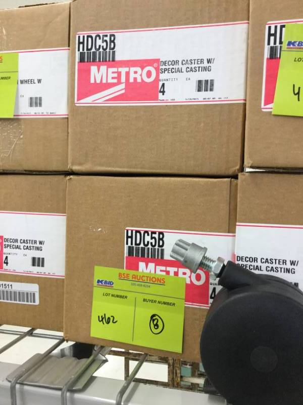 lot 462 image: Casters for Metro Wire Shelving