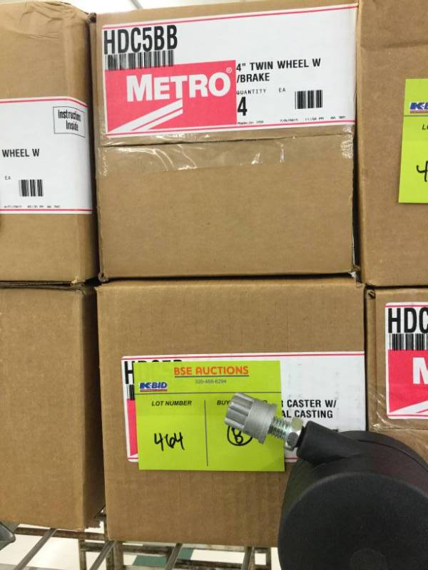 lot 464 image: Casters for Metro Wire Shelving