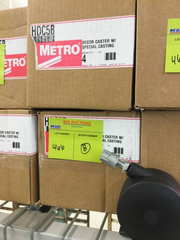 lot 466 image: Casters for Metro Wire Shelving