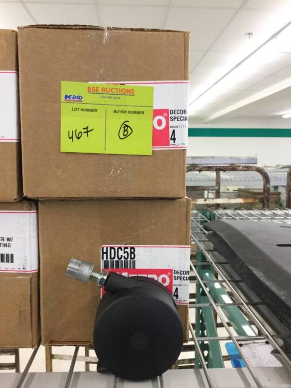 lot 467 image: Casters for Metro Wire Shelving
