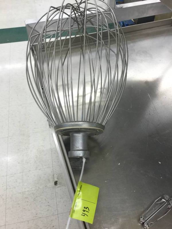 lot 493 image: 80 Qt Planetary Mixer Whisk