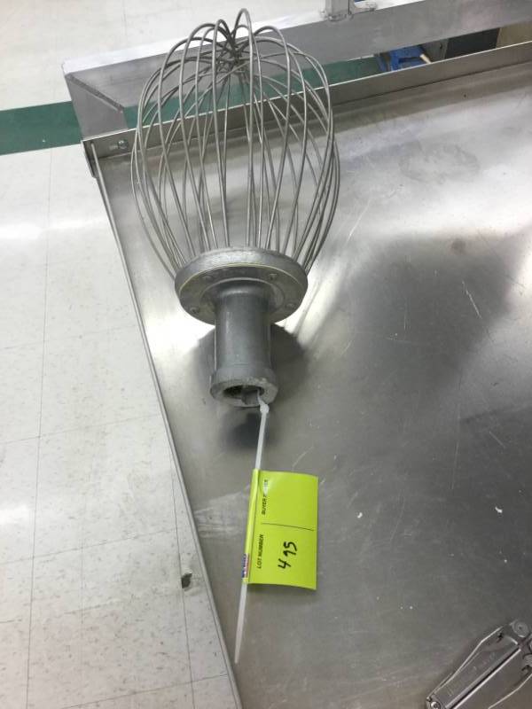 lot 495 image: 40 Qt Planetary Mixer Whisk
