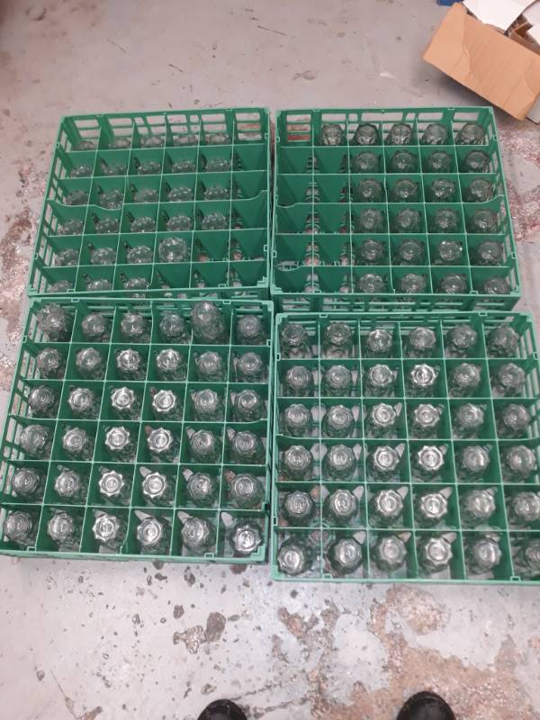 97-Juice Glasses & 29-OtherAssorted Glasses IN RACKS