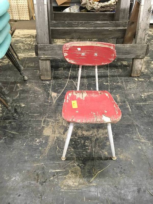 lot 47 image: Vintage Wooden Kids Chair