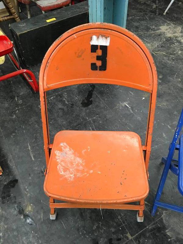 lot 50 image: Vintage Small Metal Chairs