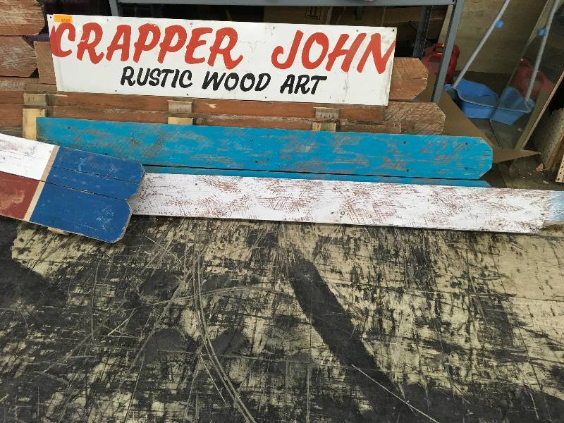 lot 133 image: Misc Sized Wood & Sign