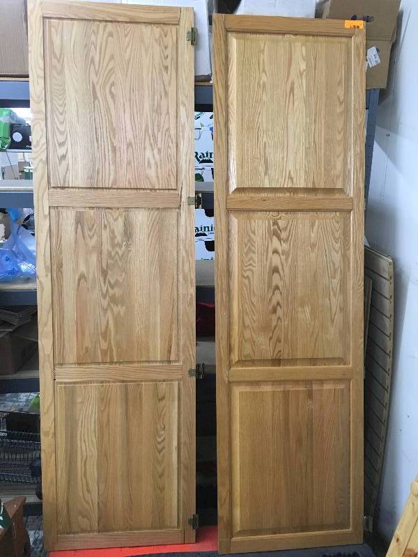 lot 9 image: Two Wooden Cabinet Doors