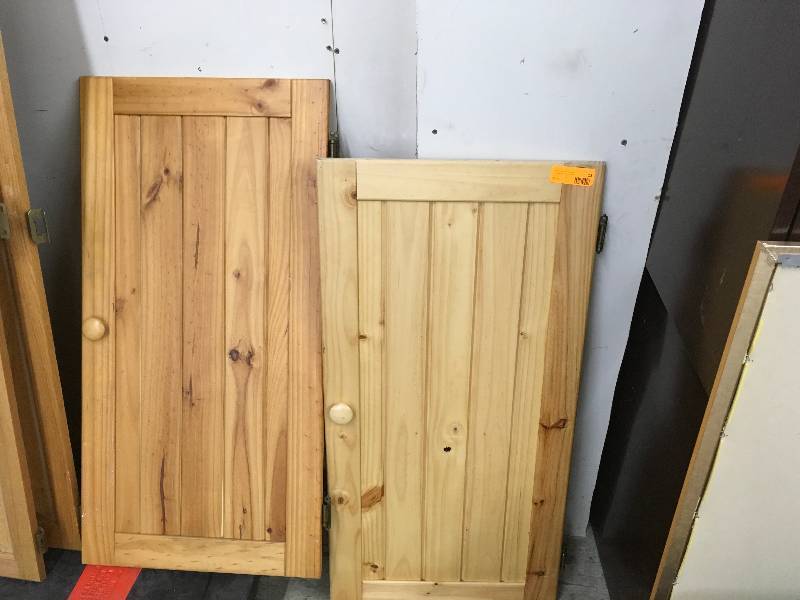 lot 13 image: Two Wooden Cabinet Doors