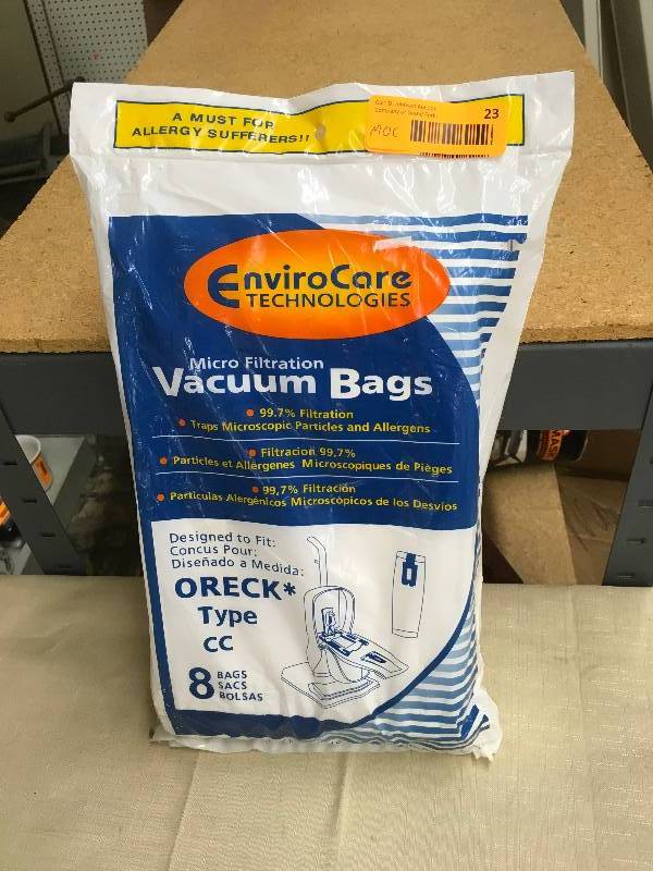 lot 23 image: Oreck Type CC Vacuum Bags
