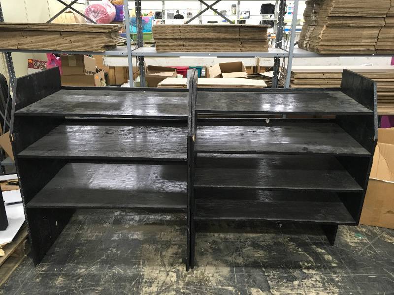 lot 151 image: Black Wood Shelf