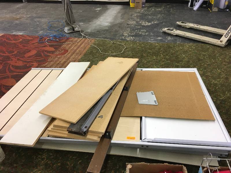 lot 211 image: Misc Large Shelving and Wood