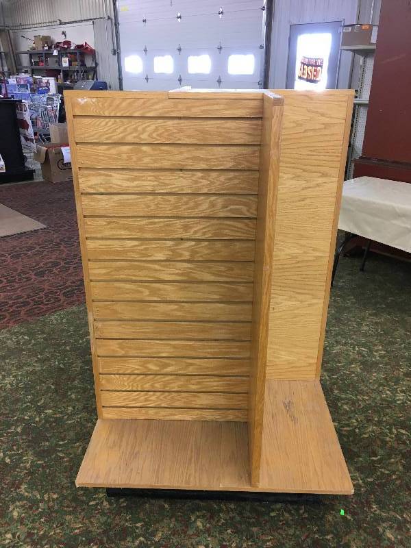 lot 218 image: Rolling Wood Display Case