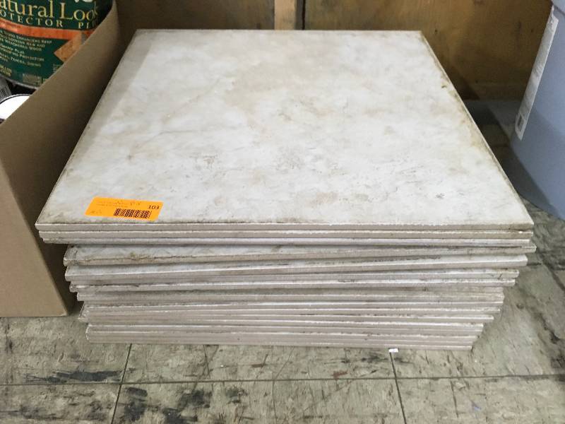 lot 103 image: 23 18X18 Grey Athena Tiles