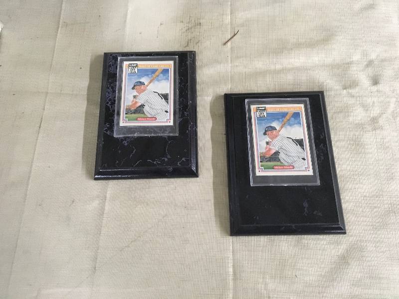 lot 126 image: Two Micky Mantle Plaques