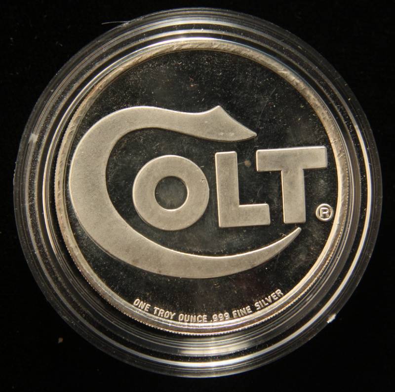1 TROY OZ. .999 FINE SILVER COLT DETECTIVE COMMEMORATIVE IN AIRTITE