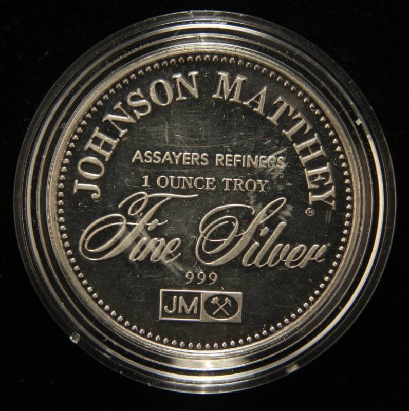 1 TROY OZ. .999 FINE SILVER JOHNSON MATTHEY RIGHT TO VOTE IN AIRTITE