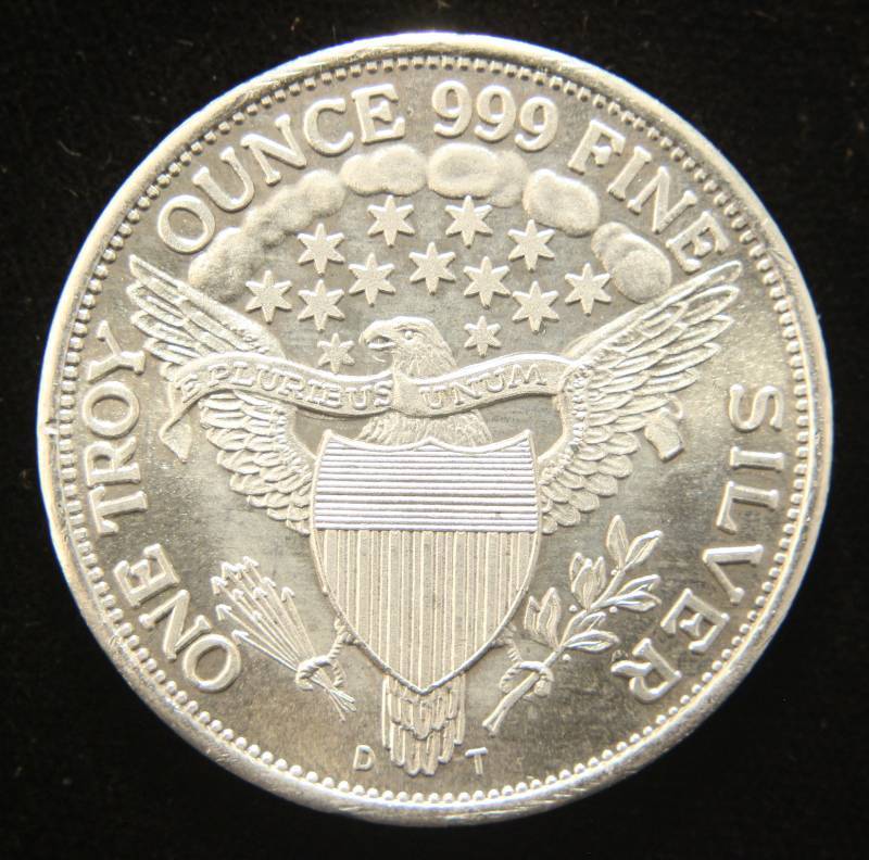 1 TROY OZ. .999 FINE SILVER EARLY DOLLAR DESIGN