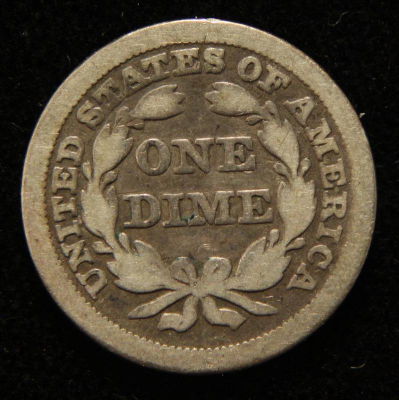 1850 US SEATED LIBERTY SILVER DIME
