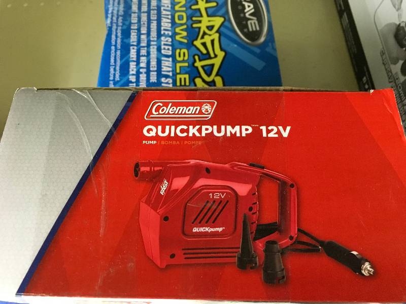 lot 6 image: Coleman Quick Pump 12V, Retail $22.99