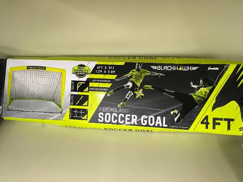 lot 26 image: Blackhawk Fiber Glass Soccer Goal, Retail $19.99