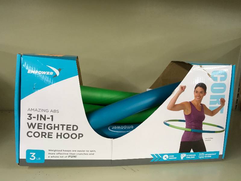lot 62 image: 3- IN- 1 Weighted Core Hoop, Retail $39.99