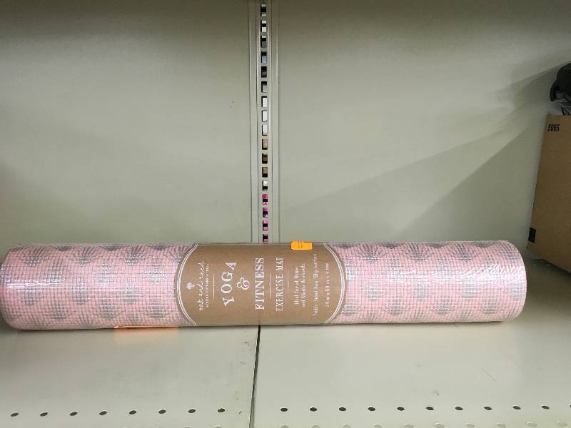 lot 66 image: 4MM Pastel Pink Yoga Mat, Retail $17.99