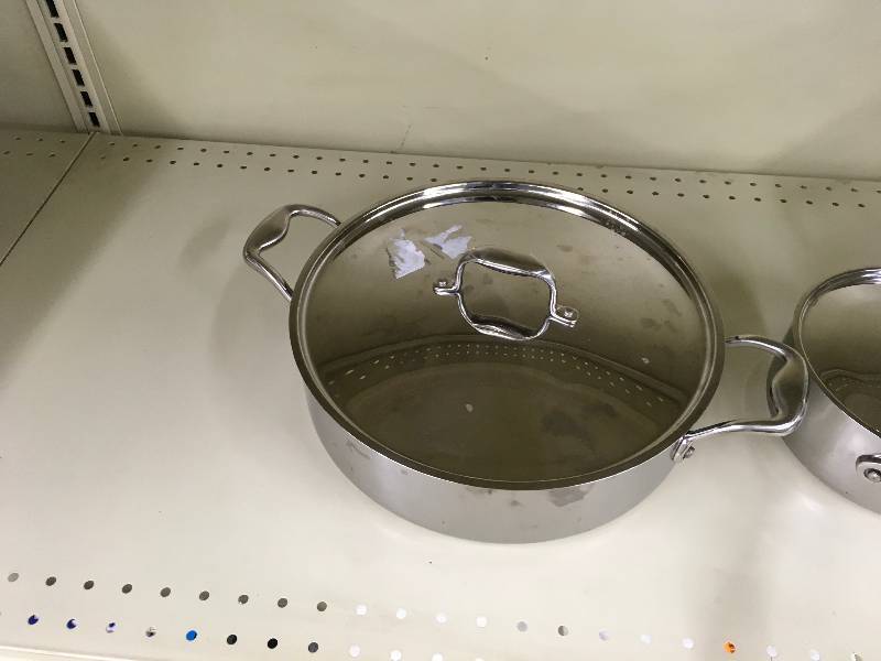 Greenpan 11PC Stainless Steel Cookware, Retail $599.99  FEBRUARY OVERSTOCKS, RETURNS, AND SHELF 