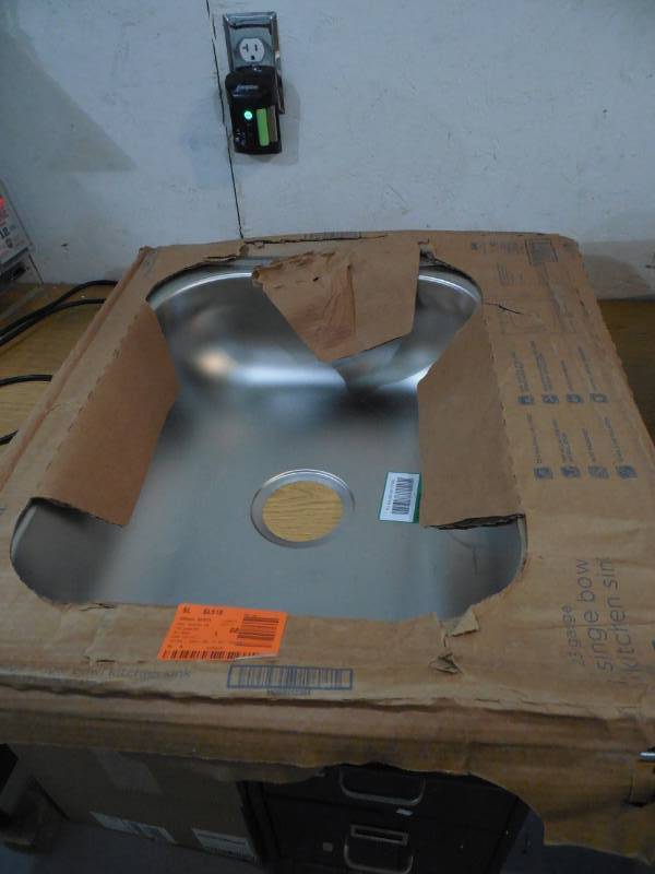 lot 43 image: Glacier Bay Drop-In Stainless Steel 25 in. 4-Hole Single Bowl Kitchen Sink