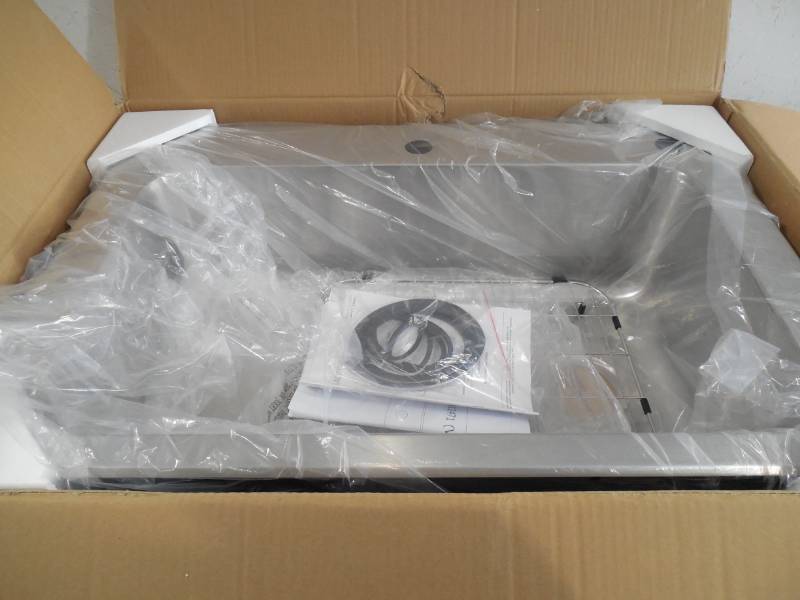 lot 5 image: Glacier Bay Drop-in Stainless Steel 33 in. 2-Hole Single Bowl Kitchen Sink