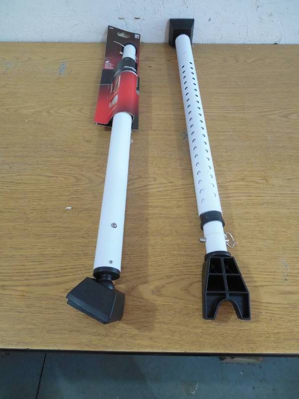 lot 102 image: (2) Master Lock 265D Door Security Bar, Adjustable from 27-12 in. to 44-12 in., White