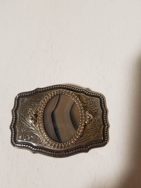 Moss Agate Belt Buckle&nbsp