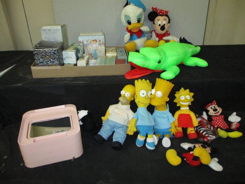 lot 63 image: Simpson characters, avon, stuffed animal