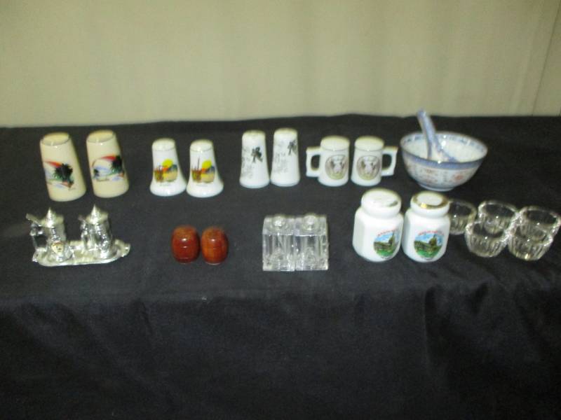 lot 103 image: Assortment of salt and pepper shakers,,