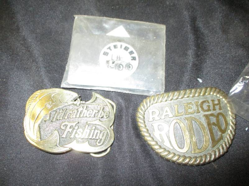 lot 155 image: 3 Belt Buckles