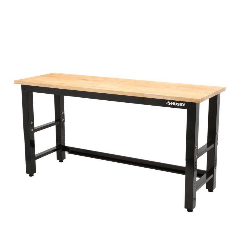 lot 61 image: Husky 6 ft. Solid Wood Top Workbench, G7200S-US - In Manufacturers Packaging - NEW