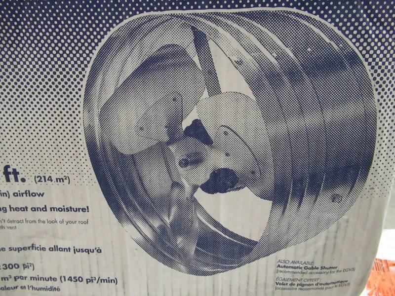 lot 25C image: 3 Master Flow 1450 CFM Power Gable Mount Attic Fans EGV5