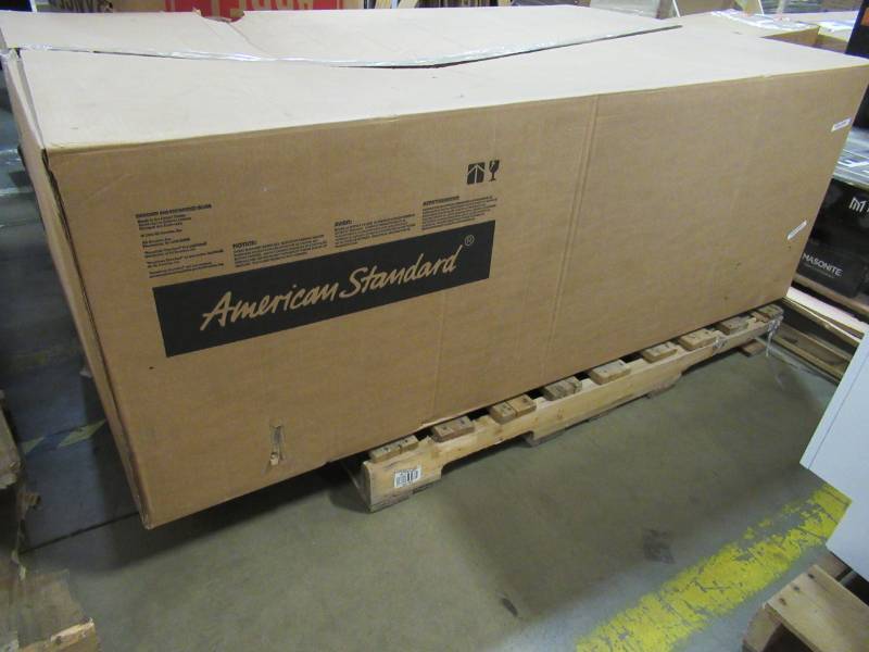 lot 38 image: American Standard Evolution 5 ft. Drop-In, Reversible Drain Deep Soaking Tub in White, 2771V002.020