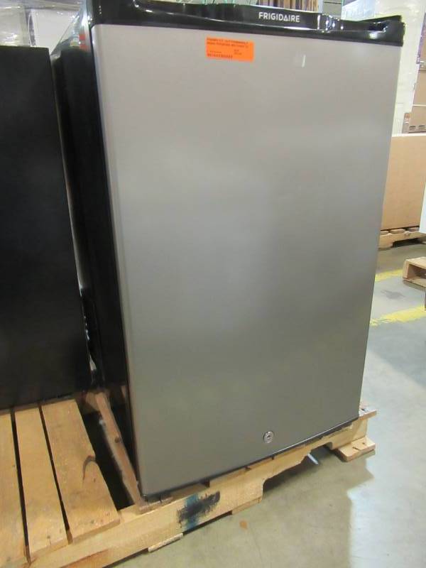 lot 74 image: Frigidaire 4.5-cu ft Freestanding Compact Refrigerator with Freezer Compartment (Silver Mist) ENERGY STAR FFPE45L2QM