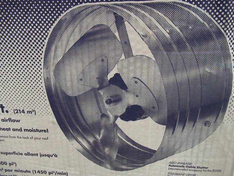lot 25B image: 2 Master Flow 1450 CFM Power Gable Mount Attic Fans EGV5