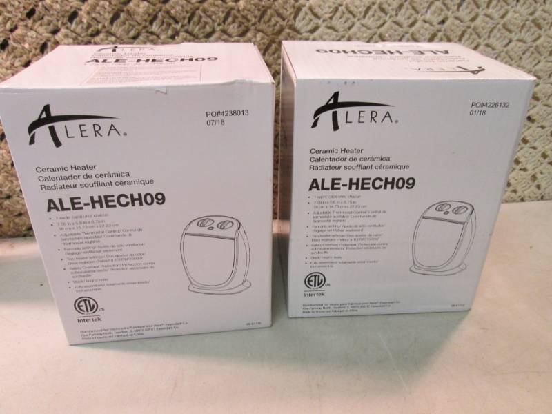 Lot of 2 Alera Ceramic Heaters Open...
