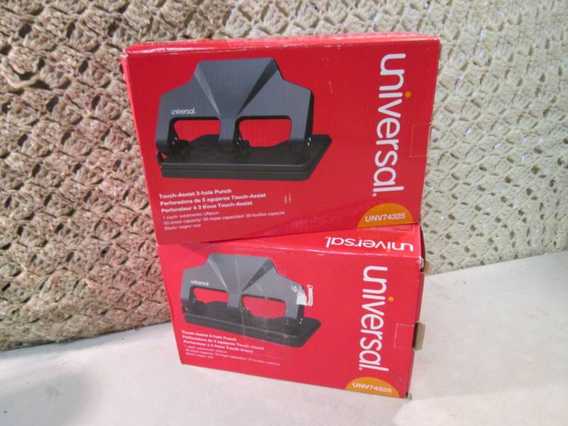 Lot of 2 Universal 3-Hole Punches O...