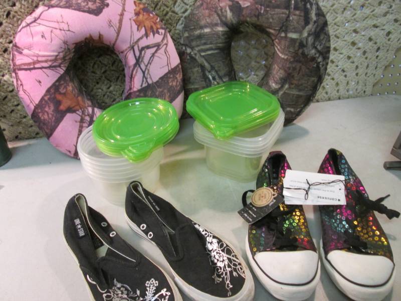 Mix Lot Neck Pillows Shoes Containe...