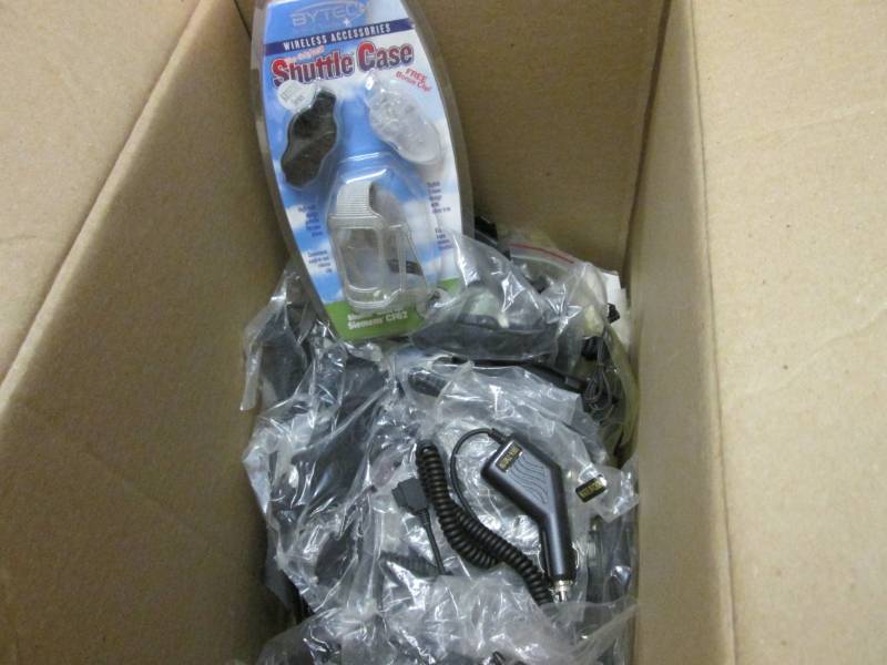 Box Full of Chargers and other Misc...