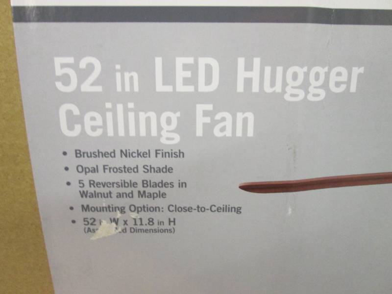 Hugger 52 LED Indoor Brushed Nicke...