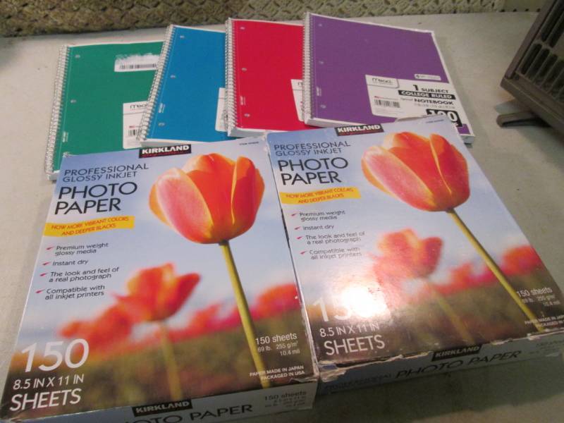 4 Notebooks and 2 Boxes of Glossy I...