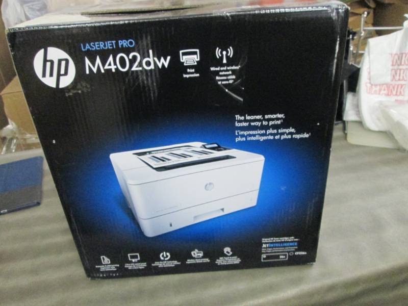 lot 10 image: HP Laserjet Pro M402dw Wireless Mon...
